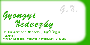 gyongyi nedeczky business card